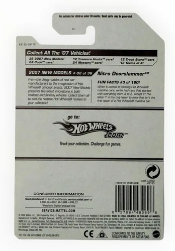 Miniatura 2 de Hot Wheels 2007 Nuevos Modelos #3 Nitro Doorslammer #2007-03 Coche Coleccionable Mattel Escala 1:64