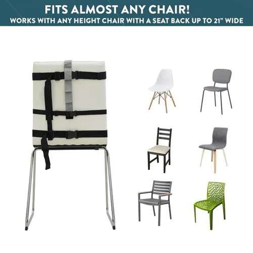 Miniatura 6 de Silla alta portátil para bebé para viajes Trona de viaje esencial Arnés para silla de bebé Beige