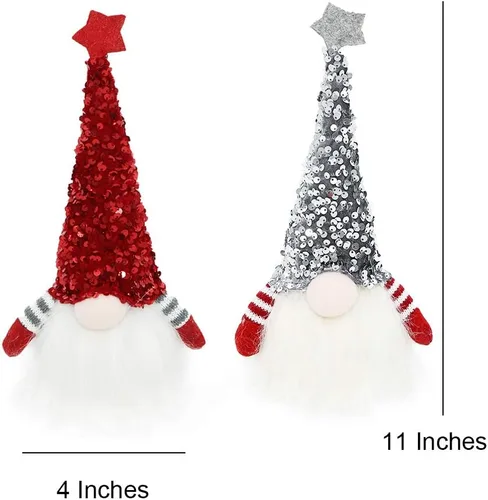 Miniatura 7 de GMOEGEFT Luces escandinavas de gnomo de Navidad con temporizador, gnomo sueco de Santa Tomte, decoración de Navidad nórdica, juego de 2