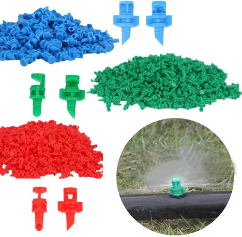 Miniatura 7 de 90 unids, 90/180/360 ángulo rociadores en miniatura jardín césped agua atomización rociador boquilla sistema de riego planta riego riego jardín riego