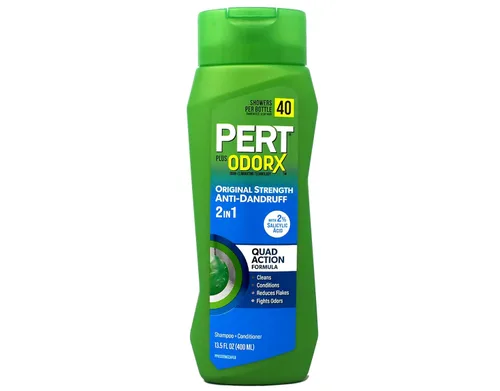 Pert Champú y acondicionador 2 en 1 anticaspa - Champú acondicionador avanzado con 2 por ciento de ácido salicílico - Champú caspa con zinc - 13.5 oz