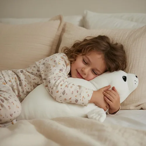 Miniatura 2 de WEIGEDU Adorable Almohada de Peluche de Foca Bebé Blanca – Juguete de Animal de Peluche Suave, Almohada Corporal Abrazable para Niños y Adultos