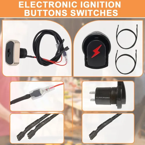 Miniatura 5 de DHLG-12 Kit de Encendedor para Parrilla G511-0055-W1 para Reemplazo de Encendedor Charbroil, G350-0017-W1 Módulo de Encendido Electrónico BBQ de 2