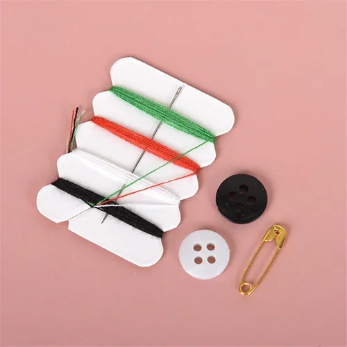 Miniatura 5 de ljhnba Kit de reparación de hilo de 20 sistemas con pasador de botón de hilos de aguja para servicios de hotel Necesidades con seis