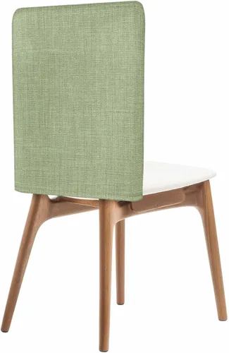 Miniatura 19 de Paquete de 4 fundas de lino beige para sillas de comedor, color liso puro, lavable, extraíble, fundas para sillas de respaldo, funda de respaldo
