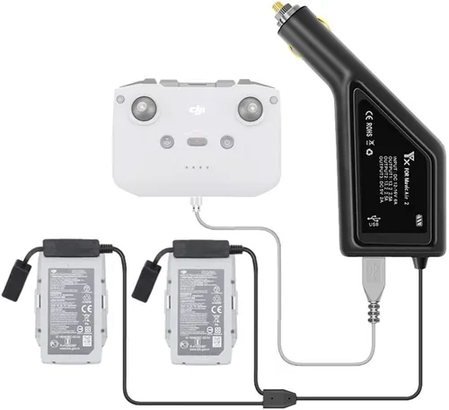 Cargador de coche de batería para DJI Air 2S, Air 2 Drone y control remoto, adaptador de cargador de coche para DJI Mavic Air 2 Air 2S Drone