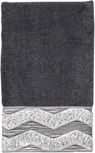 Avanti Linens - Toalla de mano, algodón suave y absorbente (colección Chevron Galaxy, granito)