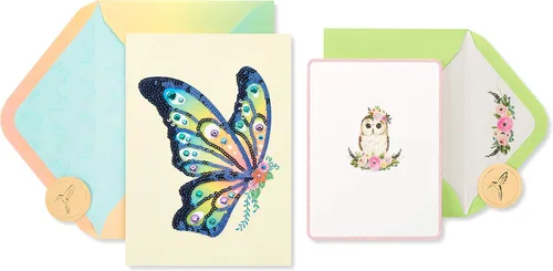 Miniatura 8 de Papyrus Tarjetas de baby shower, animales (2 unidades)