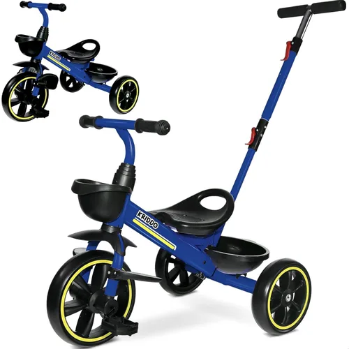 KRIDDO Triciclo 2 en 1 para niños de 18 meses a 5 años de edad, mango de empuje extendido para empujar sin esfuerzo, triciclo de regalo para niños