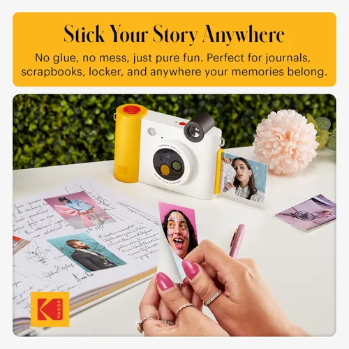 Miniatura 7 de Kodak Smile+ Paquete de regalo para cámara digital instantánea 2 en 1 e impresora fotográfica + estuche + papel fotográfico Zink 2 x 3 con parte