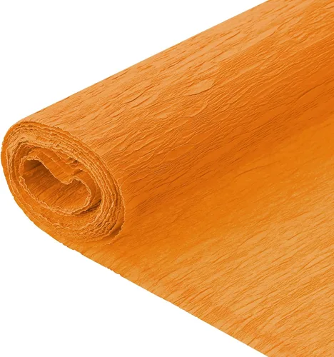 Miniatura 24 de MECCANIXITY Papel crepé, 7.9 pies de largo y 20 pulgadas de ancho, rollo de papel crepé de albaricoque para decoración de fiestas, suministros