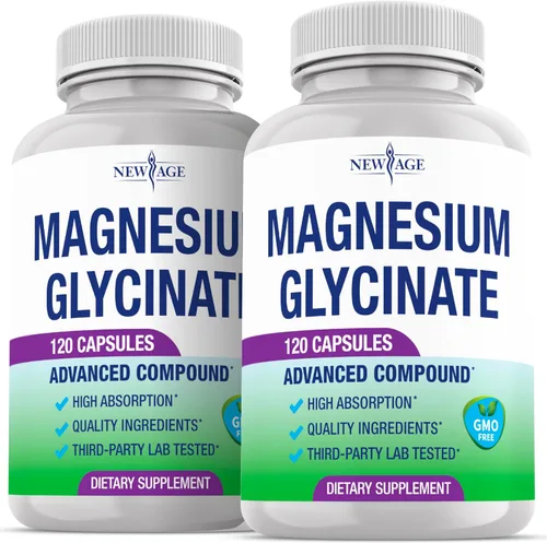 Miniatura 9 de Glicinato de magnesio 500 mg 90 mg Suplemento de magnesio elemental - Alta absorción, no tamponado, sin OMG y sin gluten, salud muscular y ósea