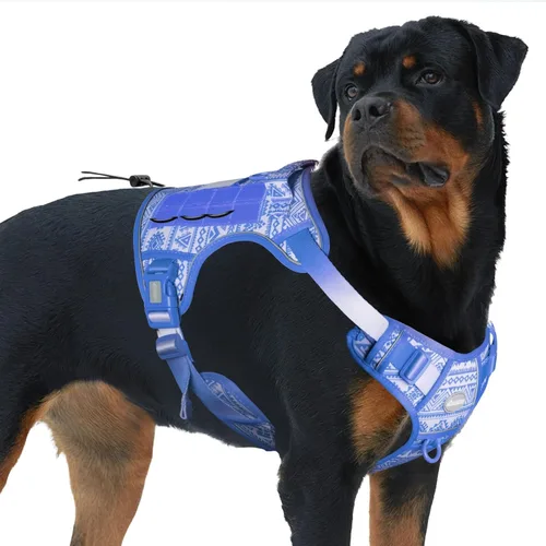 Miniatura 77 de Auroth - Arnés táctico para perros pequeños y medianos, sin tirones, arnés ajustable para mascotas, reflectante, K9, entrenamiento, trabajo, de Gris