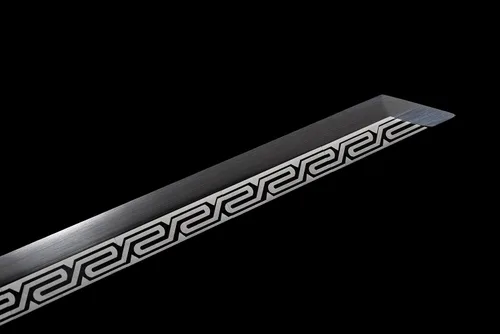 Miniatura 6 de JIHPENsword, espada shikomizue japonesa hecha a mano, hoja negra de espiga completa con vaina, 41 pulgadas