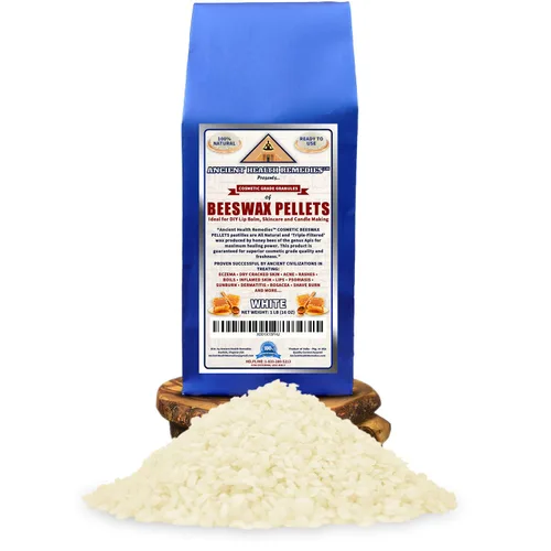 Miniatura 3 de Pastillas, de cera de abeja blanca de grado cosmético, totalmente naturales, 1 libra (16 onzas). A granel, grado A, triple filtrado, ideal