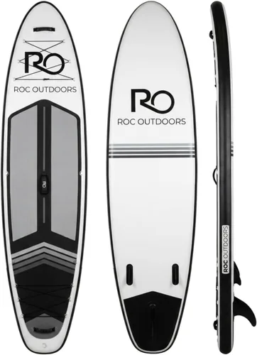 Roc Tabla de remo inflable con accesorios de tabla de remo de SUP de alta calidad, diseño amplio y estable, cubierta antideslizante y cómoda para