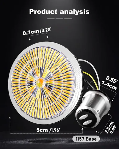 Miniatura 6 de Kit de luces direccionales LED traseras 1157 delanteras 1156 de 2 pulgadas compatible con Dyna Sportster Softail Road Street Glide Road King Cruiser