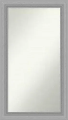 Miniatura 310 de Amanti Art Espejo de baño plateado para sobre el fregadero, 24 x 24 pulgadas, espejo cuadrado de peltre forjado a medida, marco de madera casual