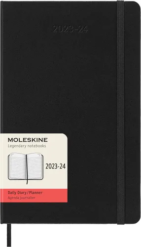 Miniatura 18 de Moleskine Agenda semanal 2023-2024, 18M, grande, negro, tapa dura (5 x 8.25)