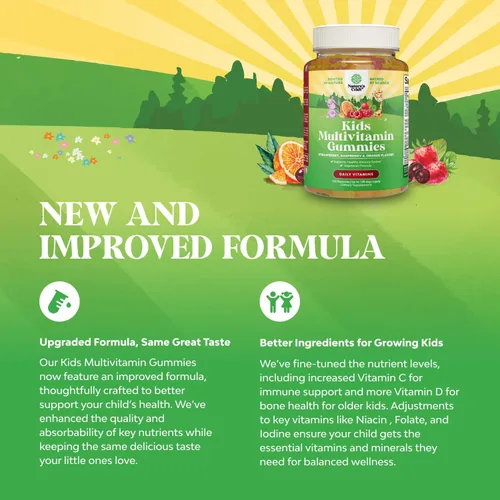Miniatura 2 de Natures Craft Gomitas multivitamínicas para niños a base de plantas, multivitamínico para niños, gomitas de apoyo a la inmunidad con vitaminas A, C