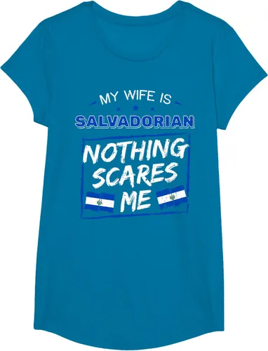 Miniatura 53 de Camiseta con la bandera de raíces salvadoreñas de El Salvador My Wife Is Salvadoran Roots, Negro