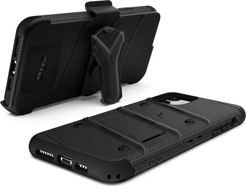 Miniatura 6 de Zizo Bolt Cover - Funda para iPhone 11 con grado militar, protector de pantalla de cristal, función atril y funda (color negro)