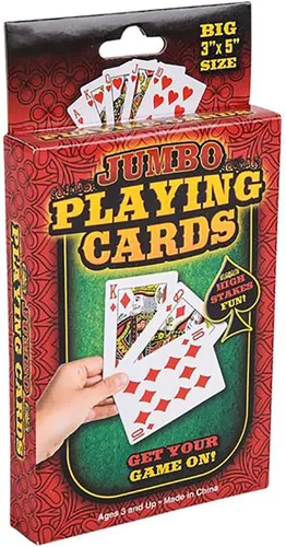 Miniatura 4 de The Dreidel Company Baraja de cartas para niños, baraja de cartas, juegos, diversión familiar, recuerdos de fiesta (cartas grandes (3 x 5 pulgadas)