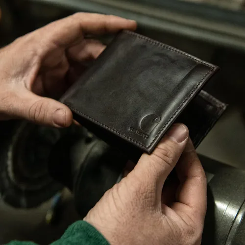 Miniatura 12 de Carhartt Carteras duraderas de cuero marrón aceitado, para hombre, disponibles en varios estilos