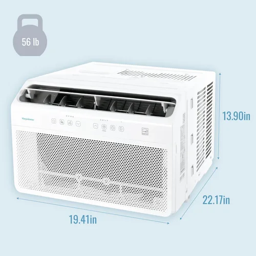 Miniatura 6 de Keystone Energy Star - Aire acondicionado inversor montado en ventana de 8,000 BTU con calor suplementario, unidad de aire acondicionado de ventana
