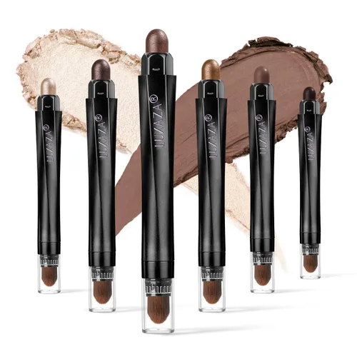 Miniatura 29 de 10 barras de sombra de ojos, brillo y neutro, color rosa champán, metálico, lápiz de sombra de ojos color crema con resistente a las manchas y al