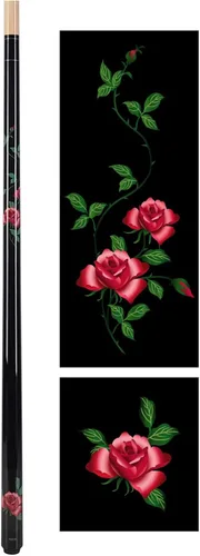 Miniatura 4 de ASKA Taco de piscina personalizado rosa negra, punta dura Le Pro de 0.512 in, arce duro canadiense, sin envoltura