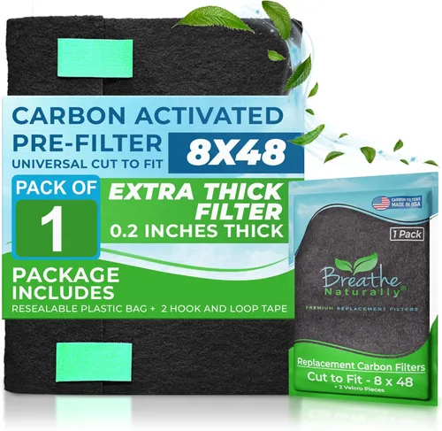 Miniatura 27 de Breathe Naturally Corte Universal para Adaptar Filtro de Aire de Carbón Activado – Filtros de Carbón de Repuesto – Lámina de Carbón de Prefiltro