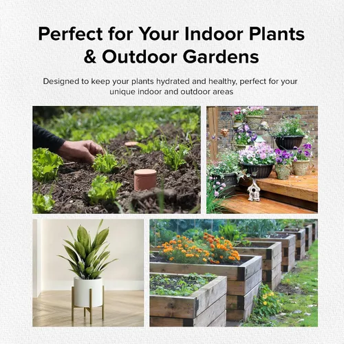 Miniatura 5 de The Olla Company Olla Clásica para Riego con Tapa - Riego Automático de Terracotta hasta 3 pies de Diámetro para Jardines, Camas Elevadas y Macetas