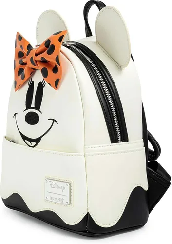 Miniatura 7 de Loungefly Disney Ghost Minnie Mouse que brilla en la oscuridad Cosplay, bolsa de hombro con doble correa para mujer, Multi, Moderno
