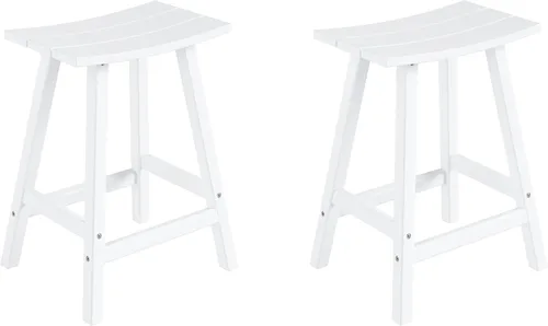 Miniatura 21 de WestinTrends Malibu - Juego de 2 taburetes para sillín para exteriores/patio, 24 alturas, color rojo