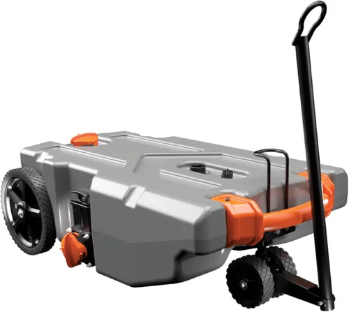 Miniatura 12 de Camco Rhino - Tanque portátil de 15 galones para RV - Cuenta con ruedas grandes resistentes a pinchazos y orificio de drenaje bajo - Incluye