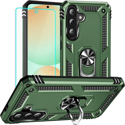Miniatura 18 de Yiakeng Funda para Samsung A52, Galaxy A52 con protector de pantalla HD, fundas protectoras de grado militar con anillo para Samsung Galaxy A52 5G