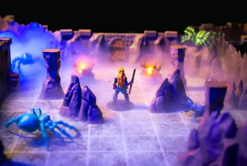 Miniatura 2 de Dirt Cheap Dungeons Goblin Cavern - Juego de 143 piezas de cueva modular y túnel - 5.5 pies de paredes lineales para cuadrícula de 1 pulgada TTRPG