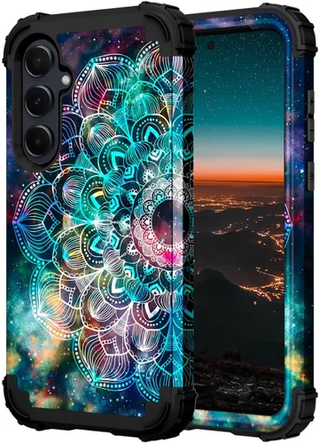 Miniatura 92 de Hocase Funda para Galaxy A37 5G, protección resistente a prueba de golpes, parachoques de goma de silicona suave+funda protectora híbrida