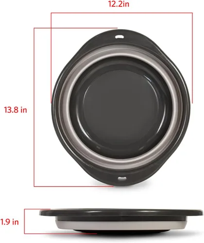 Miniatura 2 de Glad Cuenco grande plegable – 5.5L Contenedor plegable de plástico y goma con asas para hornear Suministros de cocina aptos para lavavajillas