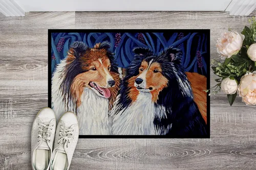 Miniatura 2 de Caroline's Treasures 7508MAT Sheltie - Tapete para puerta delantera, 18 x 27 pulgadas, para interiores y exteriores, para entrada, antideslizante
