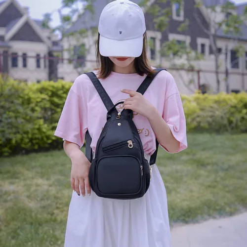 Miniatura 3 de EVANCARY Bolso bandolera pequeño para mujer, resistente al agua, mini mochila cruzada con bolsillo antirrobo, bolsa de hombro convertible