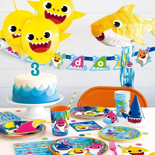 Miniatura 2 de Baby Shark - Vaso de plástico duradero para estadio, 16 onzas (1 unidad), accesorio colorido y ecológico, perfecto para cumpleaños y eventos de niños