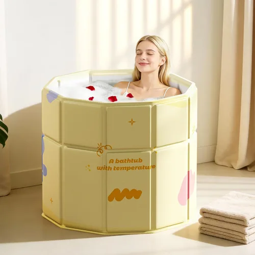 Miniatura 6 de Bañera portátil, bañera de hielo caliente, sin inflado, ducha, baño, spa, bañera plegable, sin instalación para el hogar y al aire libre