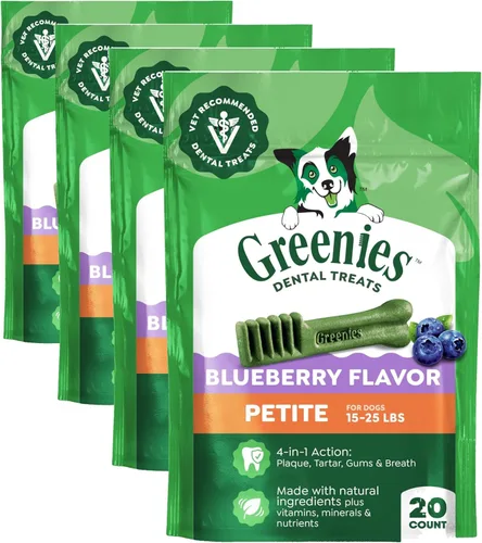 Miniatura 15 de Greenies - Golosinas naturales de cuidado dental para perros pequeños, sabor fresco, paquete de 12 onzas (20 unidades)