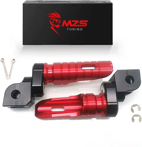 Miniatura 20 de MZS Estriberas de motocicleta compatibles con ZX4R ZX4RR ZX25R EX 400 Z400 2018-2025, estriberas delanteras ajustables para pedal, color negro CNC