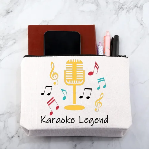 Miniatura 6 de CYTING Regalo divertido para amantes del karaoke, regalo de noche de karaoke, bolsa de cosméticos de leyenda de karaoke, regalo para fanáticos