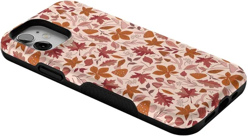 Miniatura 7 de Funda Casely para iPhone 12 Mini No puedo evitar enamorarme Hojas de otoño Compatible con MagSafe Diseño protector audaz