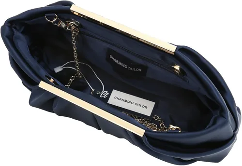 Miniatura 4 de CHARMING TAILOR Bolso de noche elegante plisado de satén formal simple y elegante para mujer