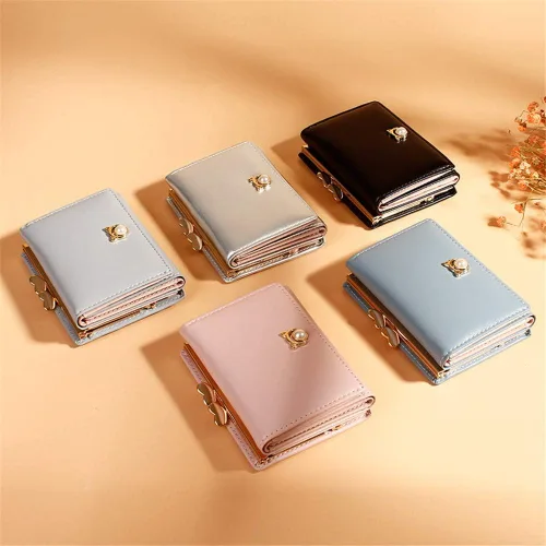 Miniatura 4 de JIUFENG - Cartera corta para mujer, diseño coreano